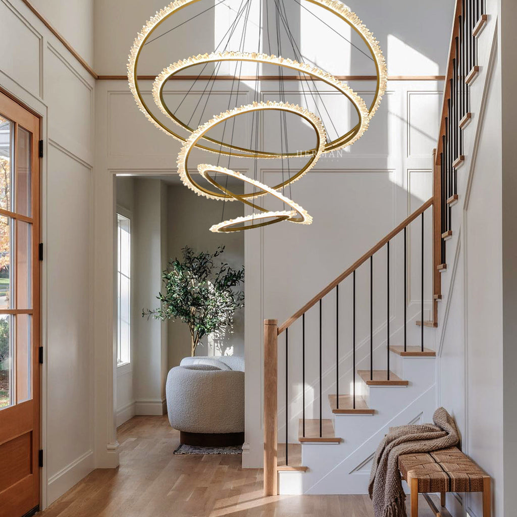 Primary Crystal Multi Rings Chandelier