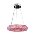 Tadeo Purple Rock Crystal Round Luxury Chandelier