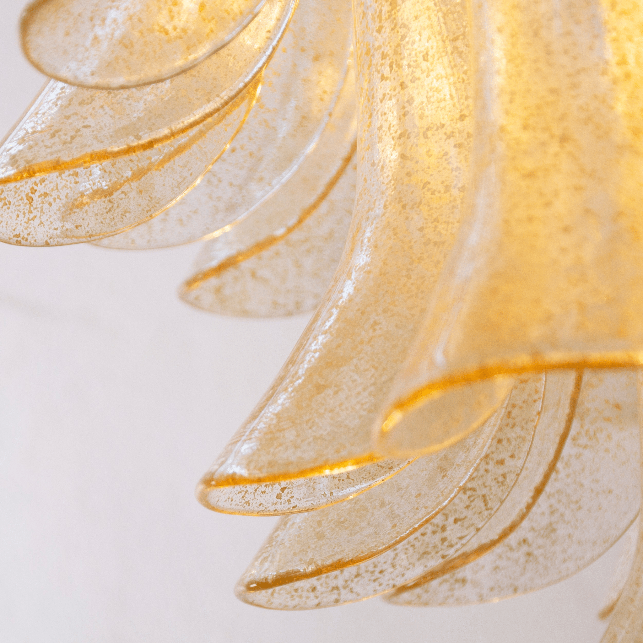 Murano Amber Lily Chandelier