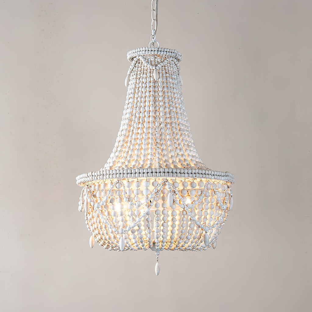 Betsey Wood Bead Chandelier
