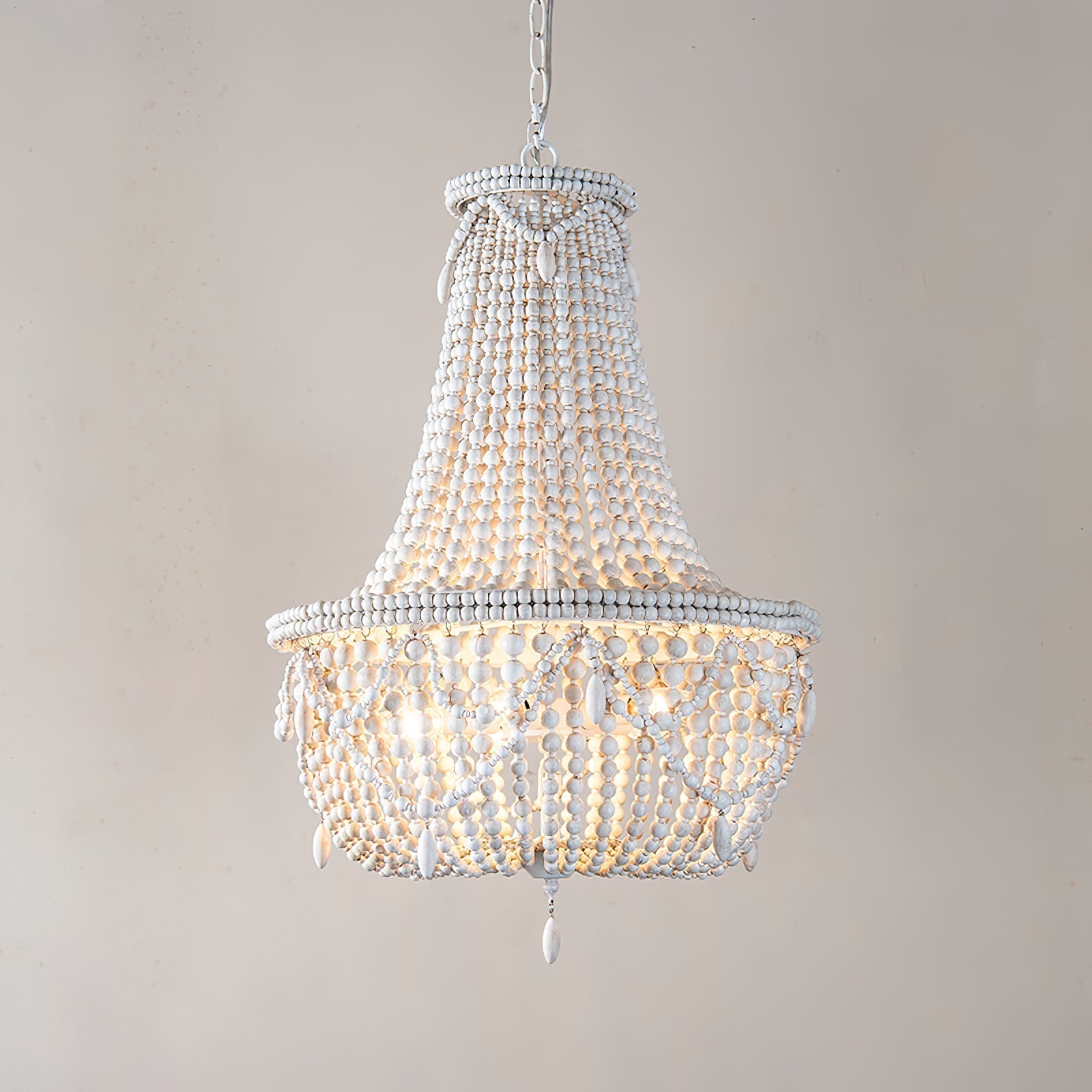 Betsey Wood Bead Chandelier