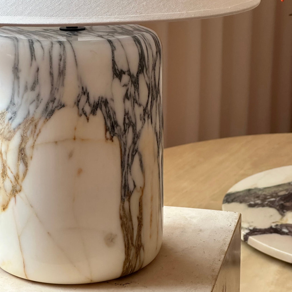 Block Marble Table Lamp