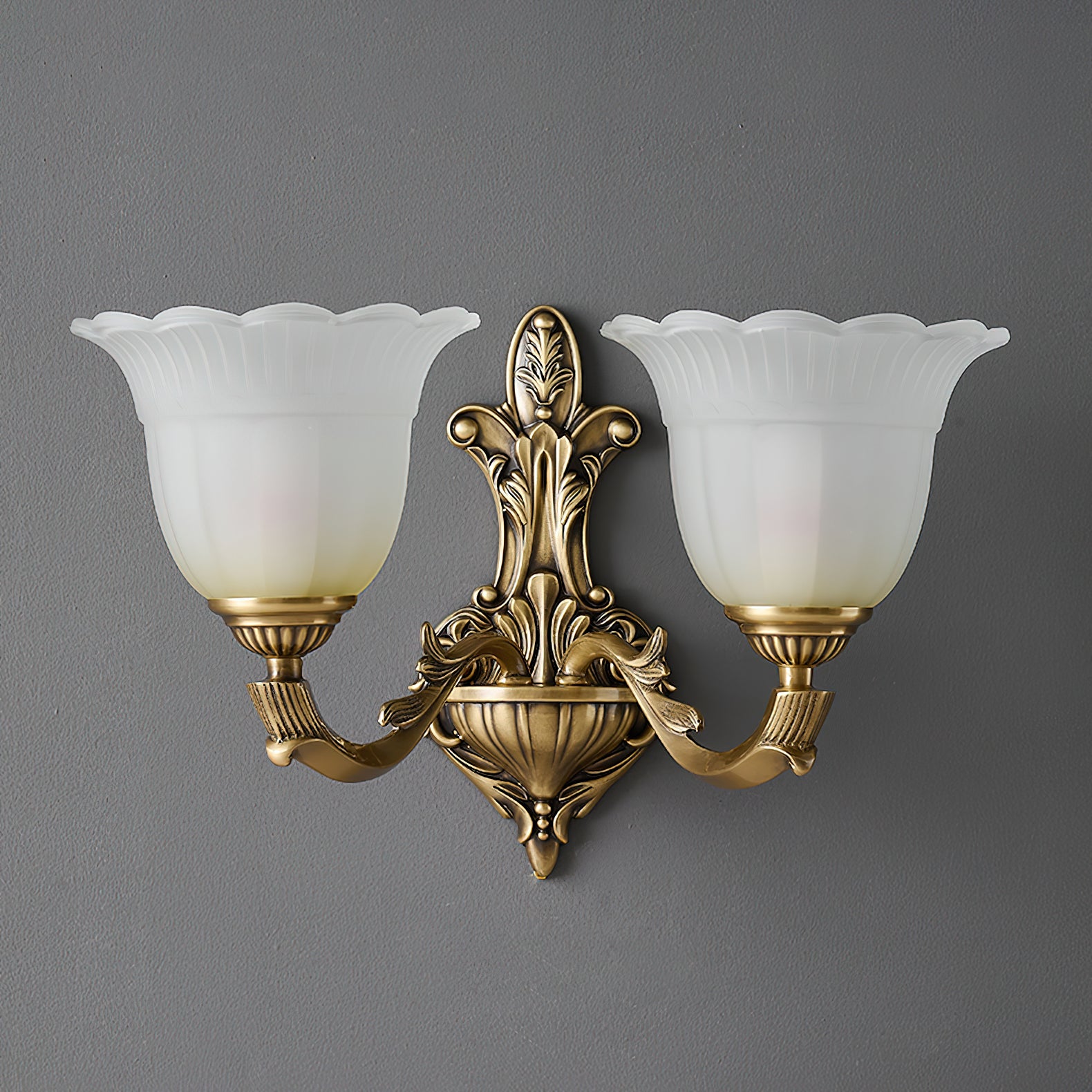 Bloom Flower Brass Sconce