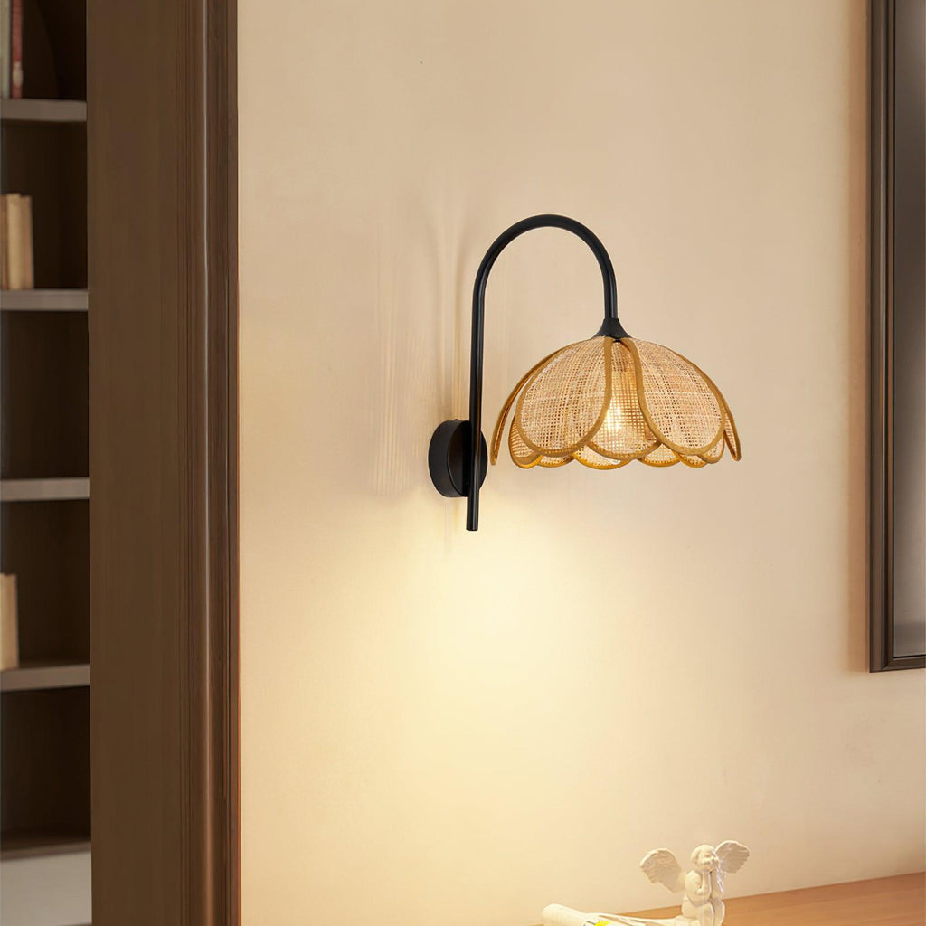 Rattan Wall Lamp 15.7 Inch
