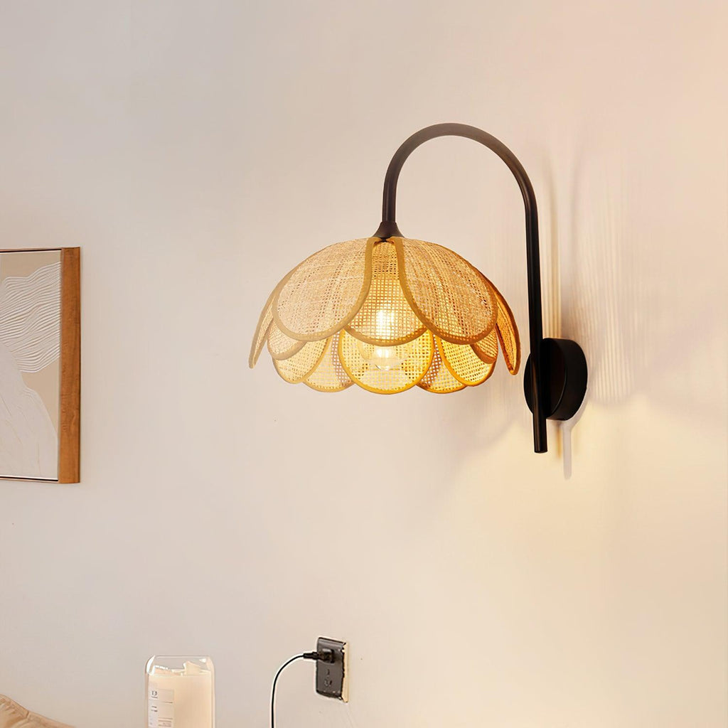 Rattan Wall Lamp 15.7 Inch