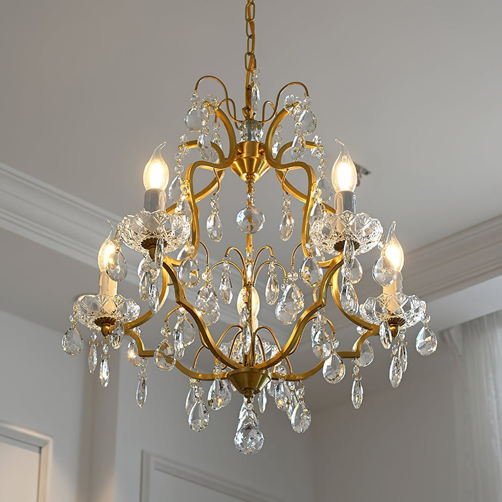 Brass Scrolls Chandelier