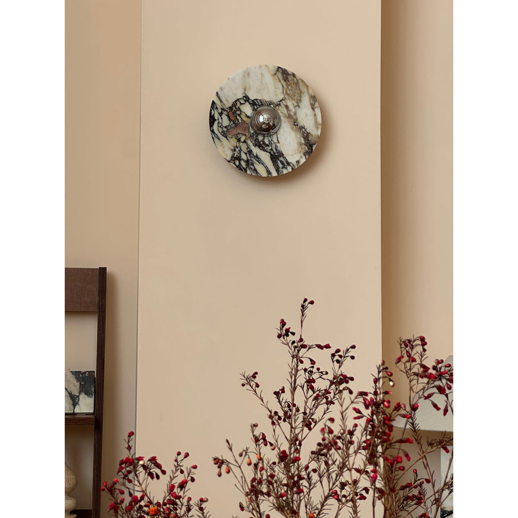 Calacatta Round Marble Sconce