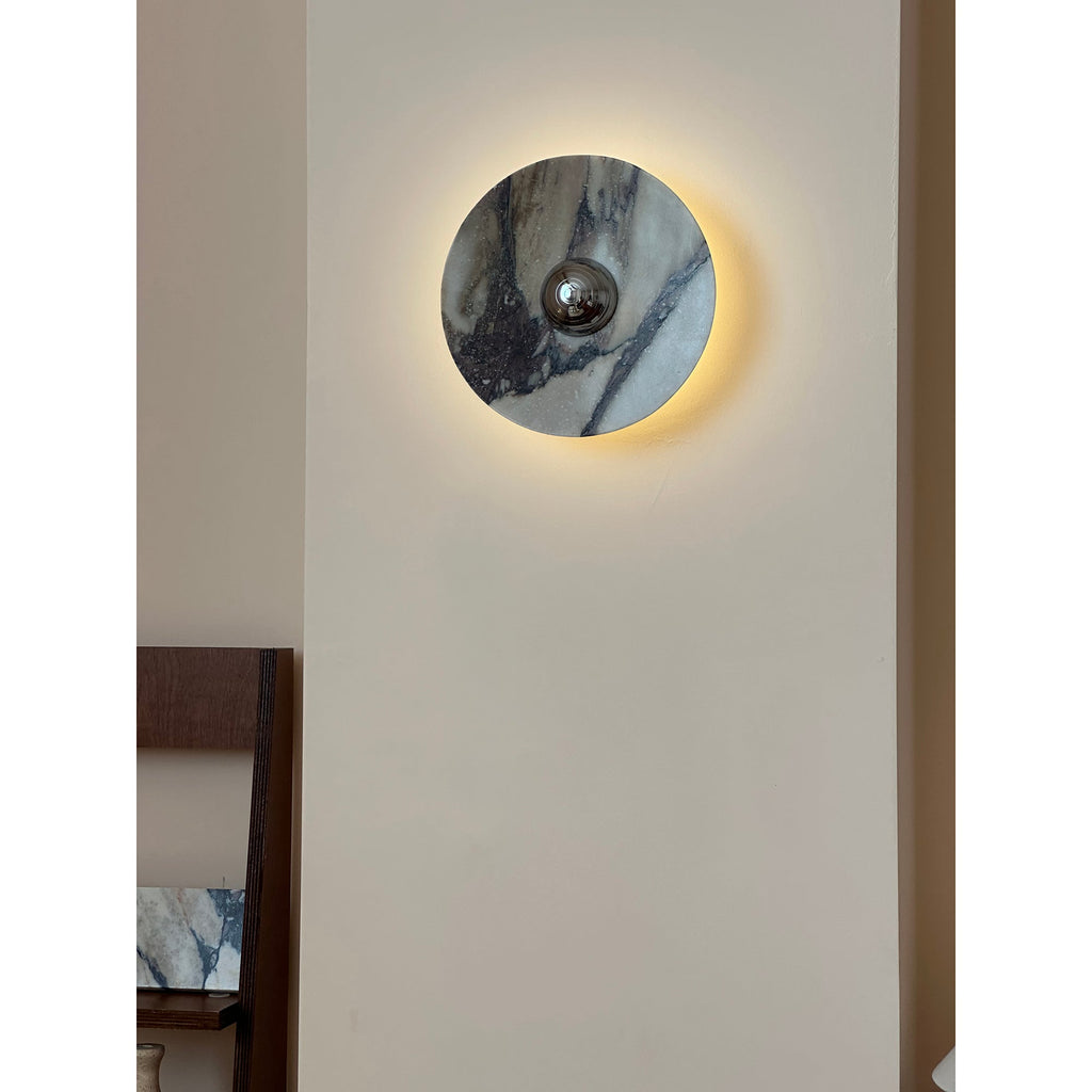 Calacatta Round Marble Sconce