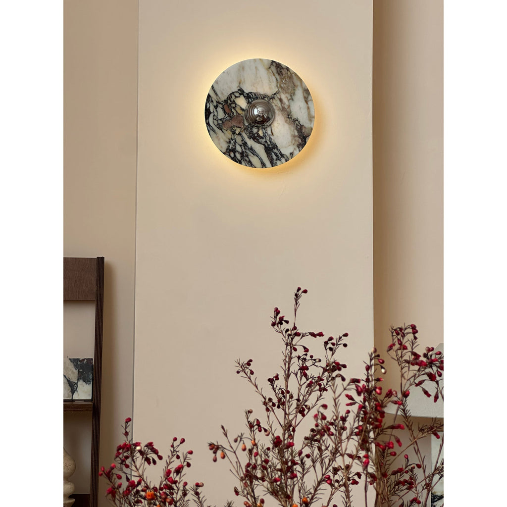 Calacatta Round Marble Sconce