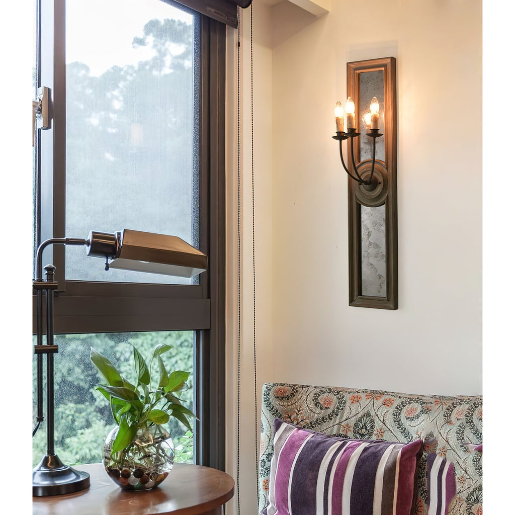 Candle 3-Light Mirrored Sconce