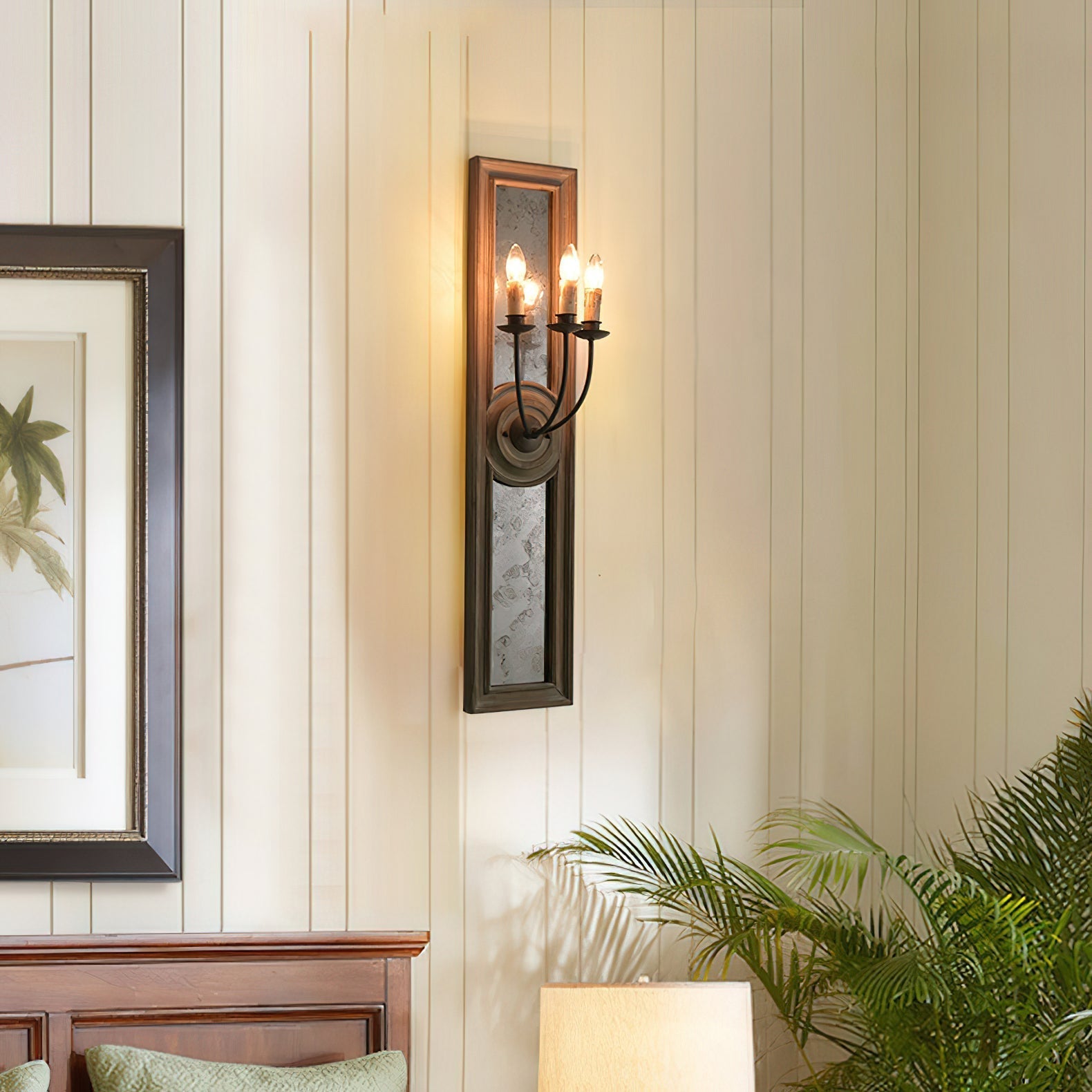 Candle 3-Light Mirrored Sconce