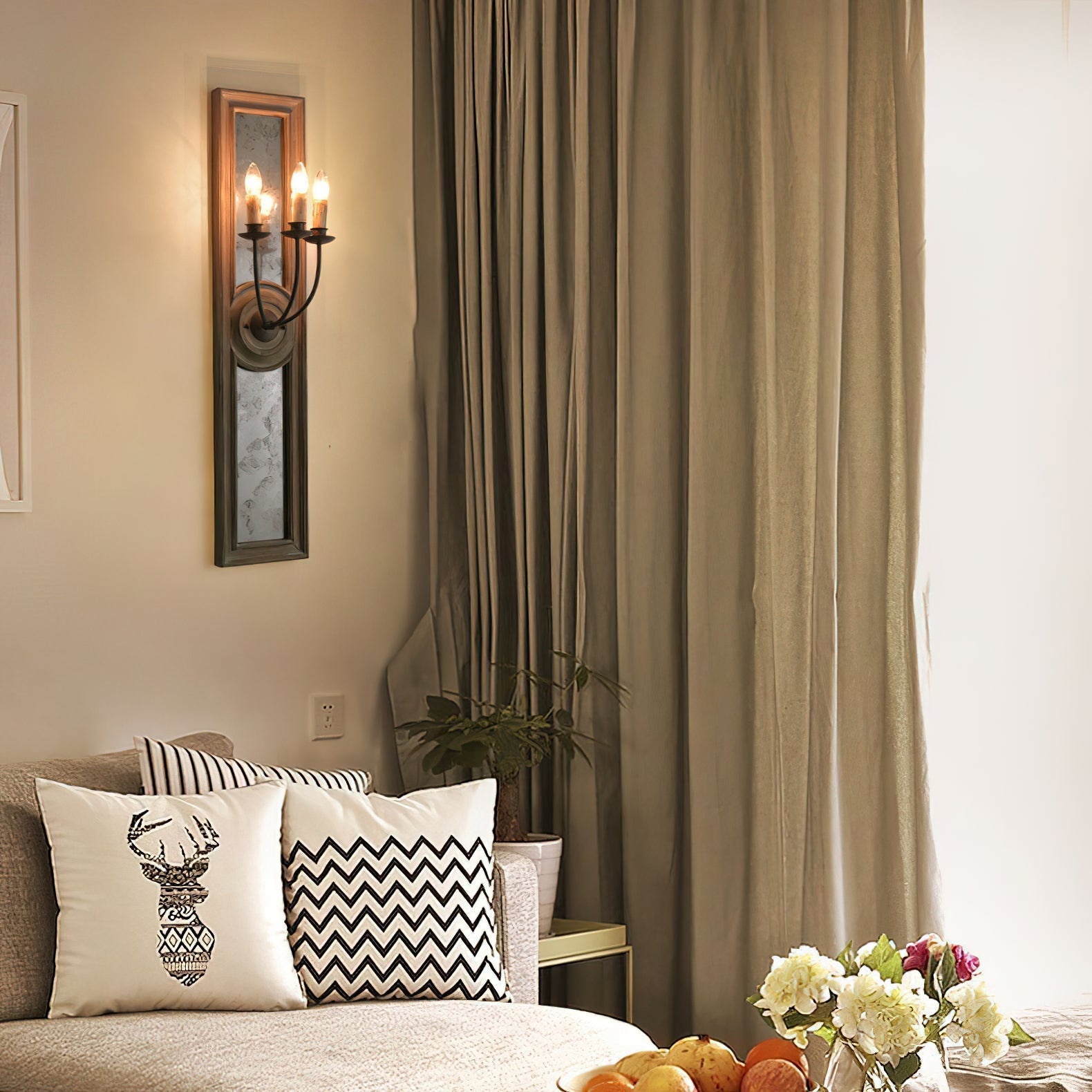 Candle 3-Light Mirrored Sconce