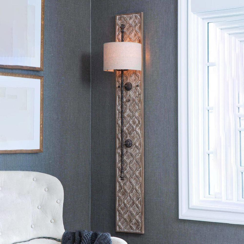 Carved Panel Sconce