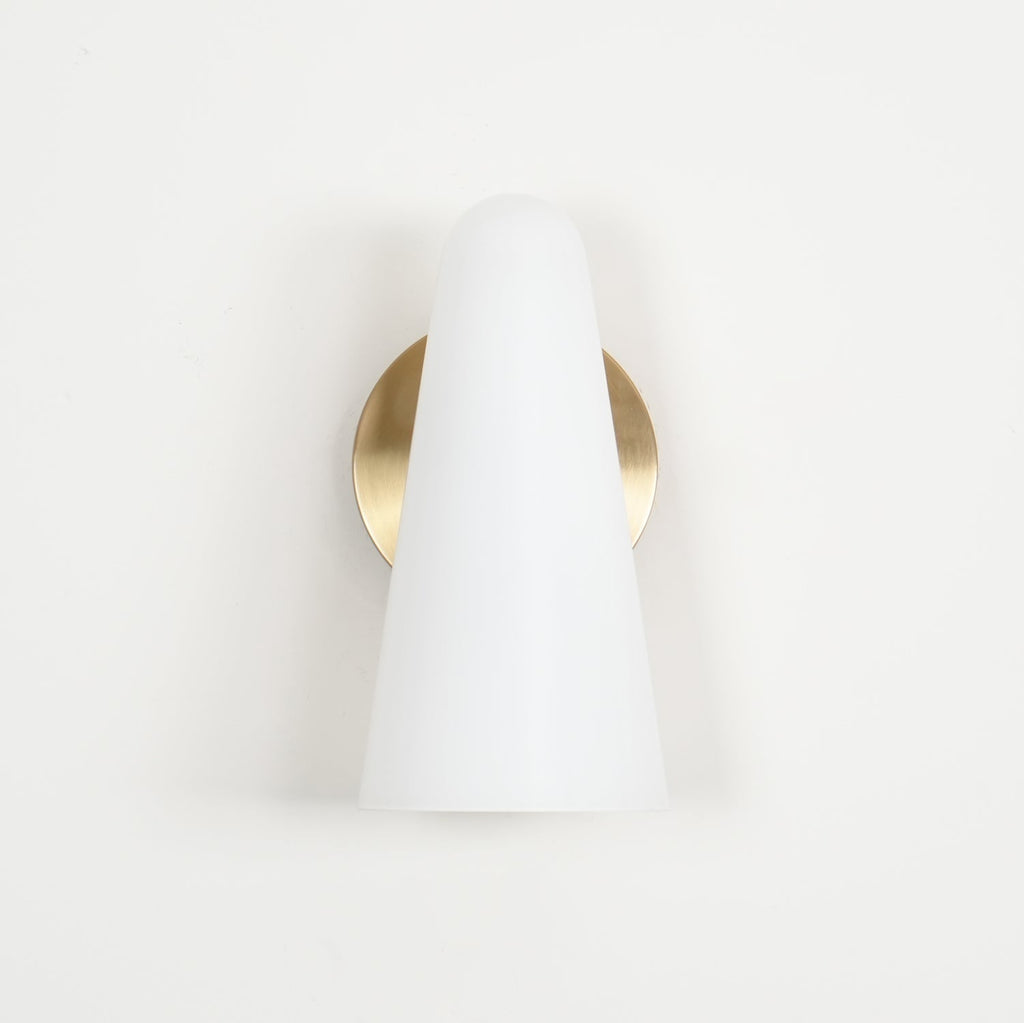 Conical Glass Plug-in Wall Lamp