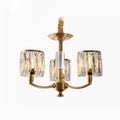 Crystal Column Brass Chandelier