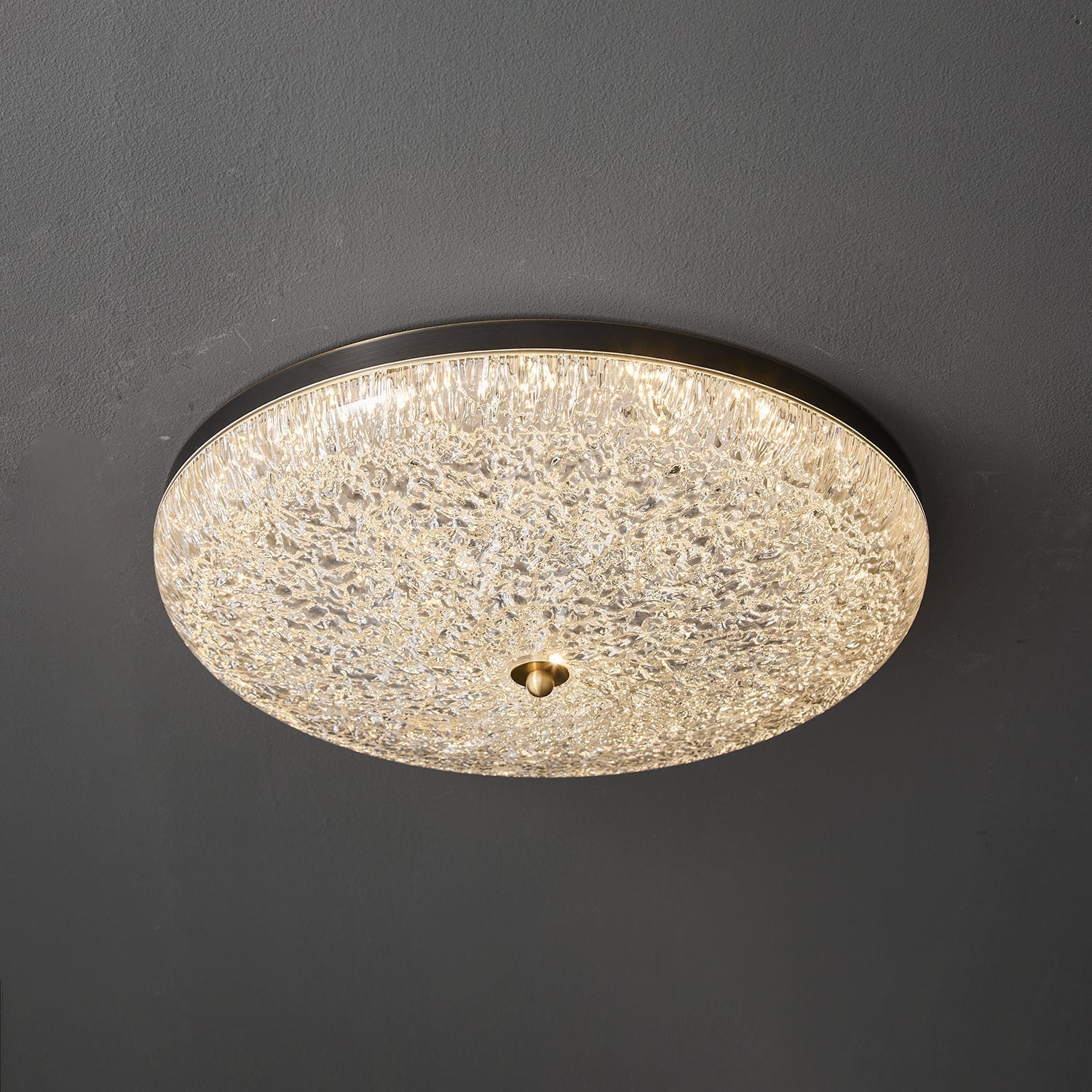 Crystalline Round Ceiling Lamp