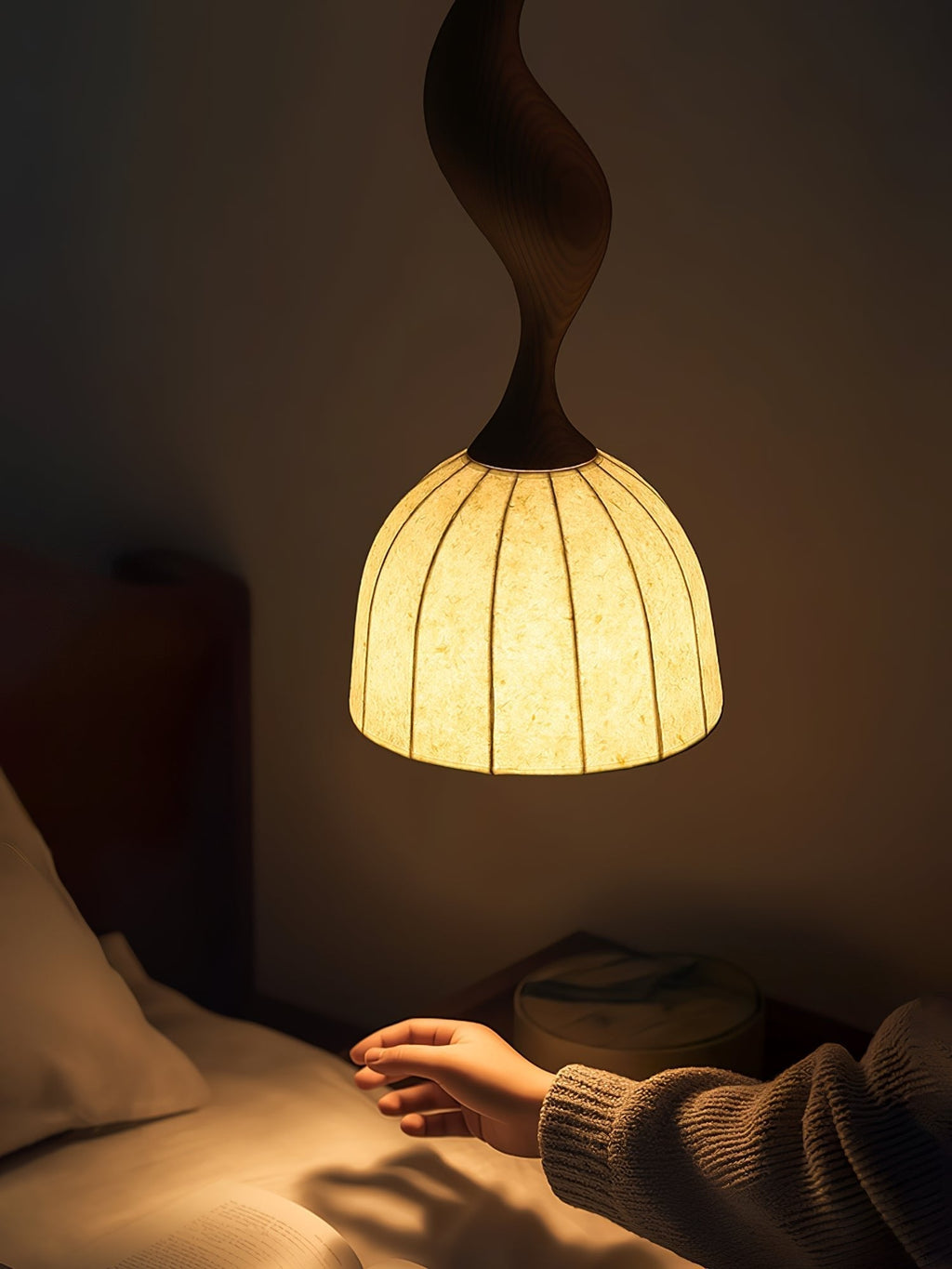Elowen Twisted Wood Pendant Light