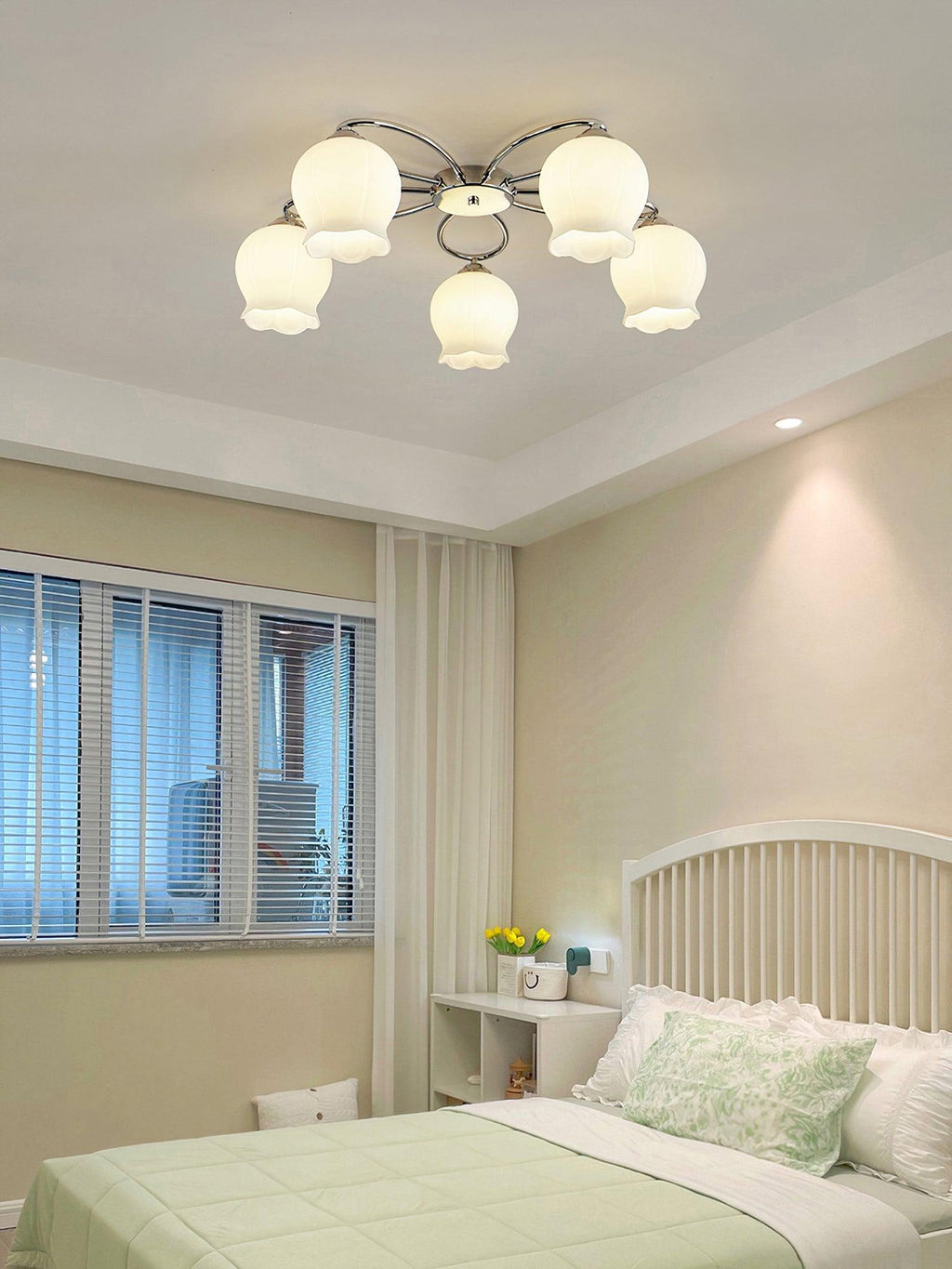 Floral Glass Ceiling Lamp
