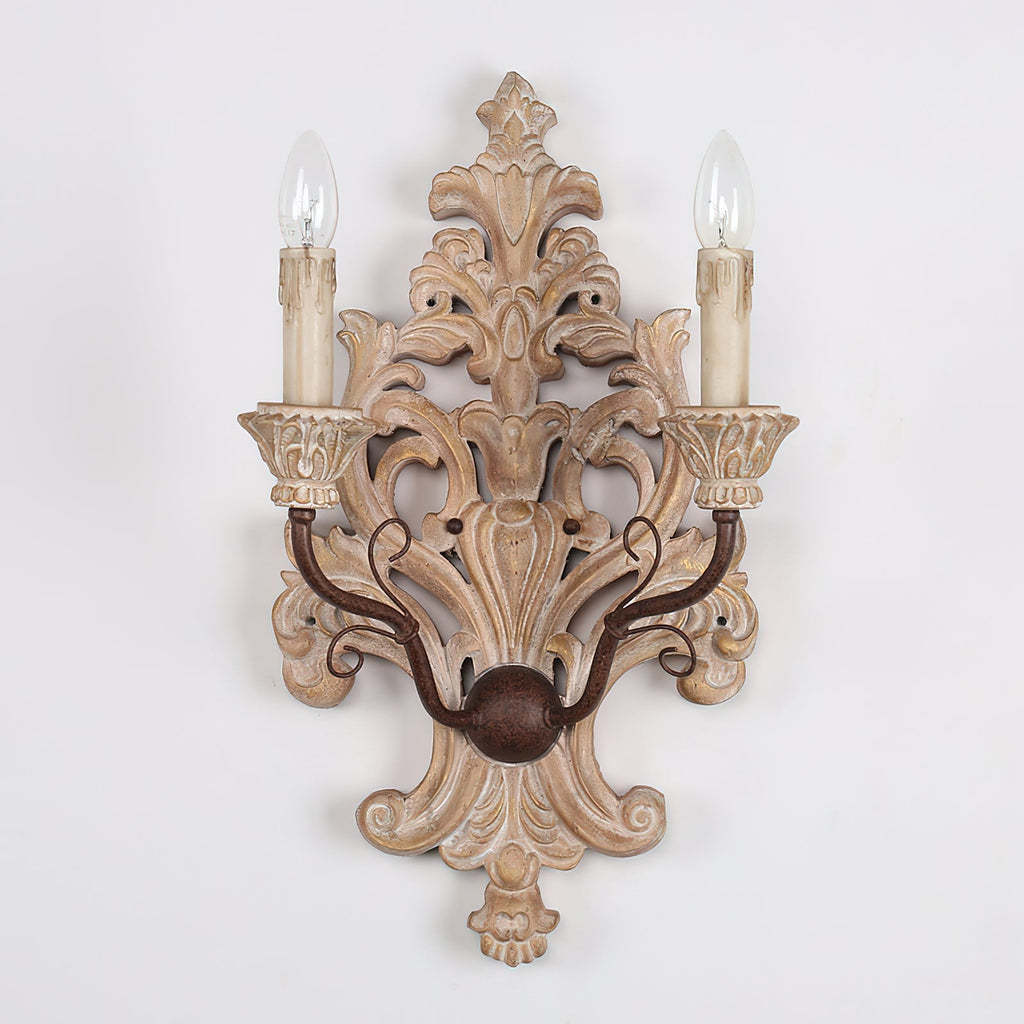 Florentine Wood Wall Lamp