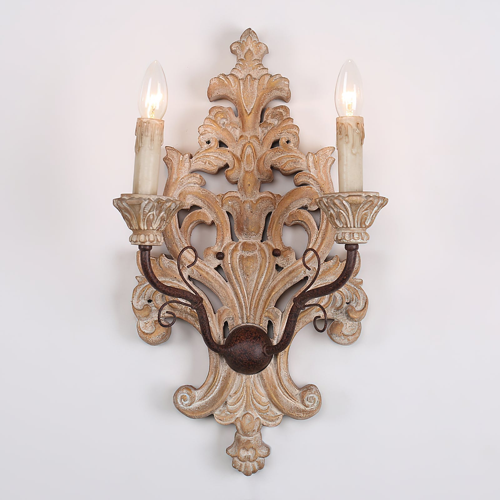 Florentine Wood Wall Lamp