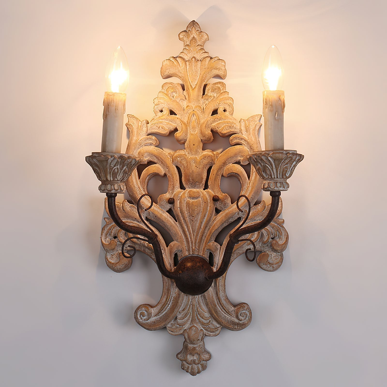 Florentine Wood Wall Lamp