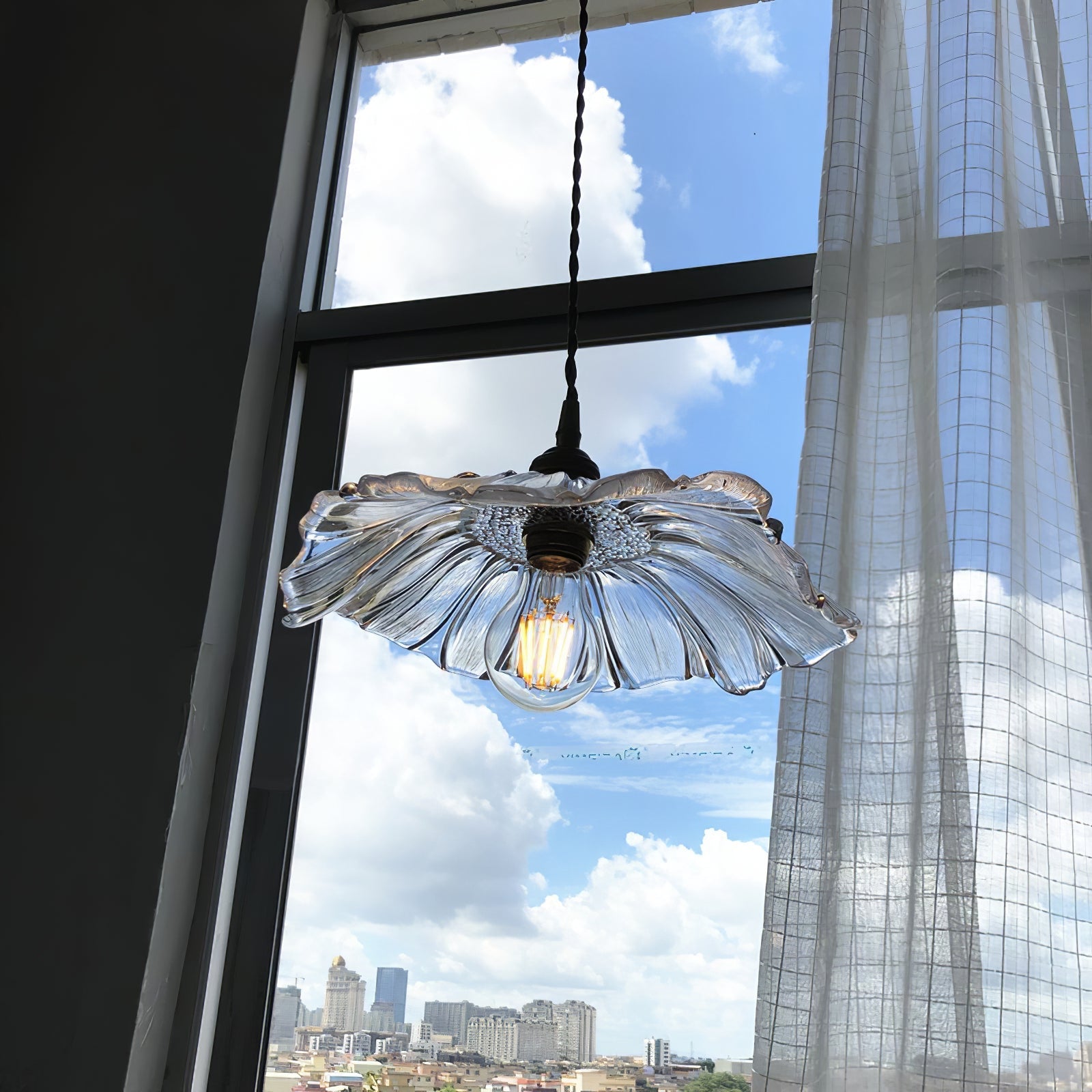 Flower Glass Swag Lights