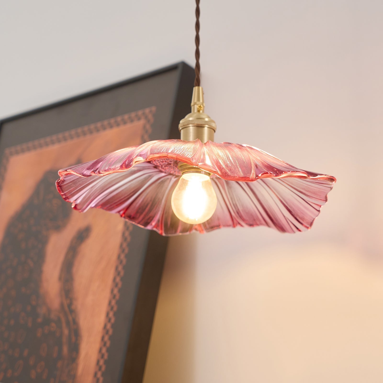 Flower Glass Swag Lights