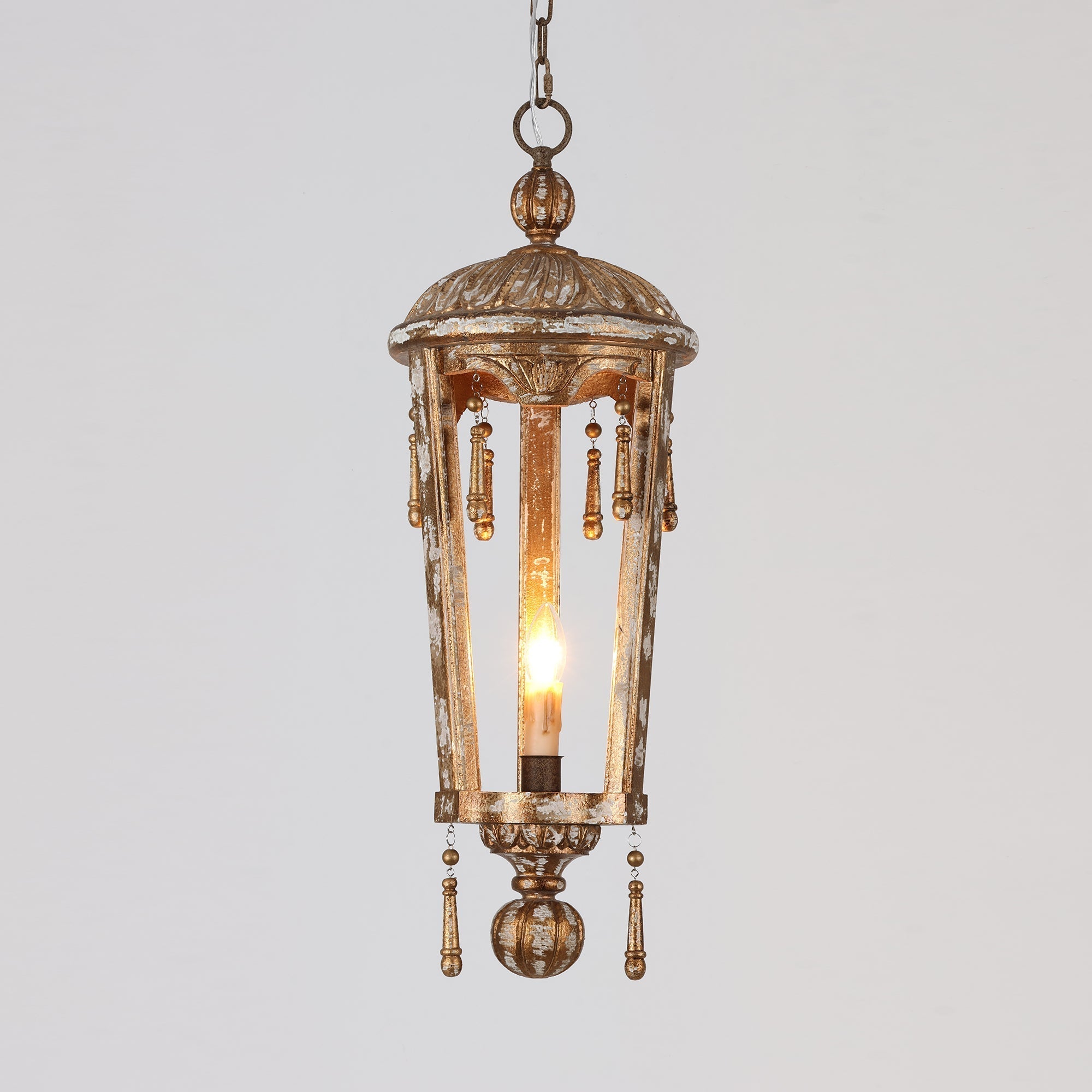 French Woodcarving Lantern Pendant Lamp