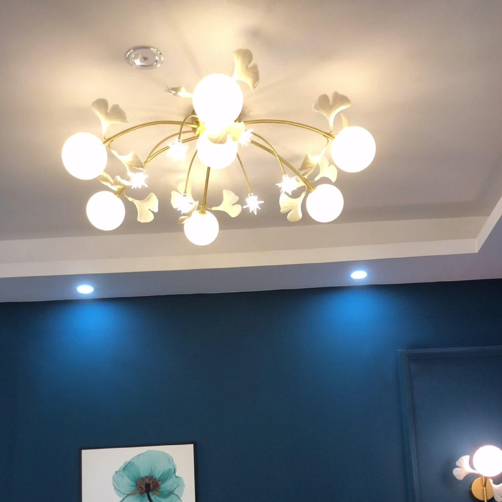 Ginkgo Glass Ceiling Lamp