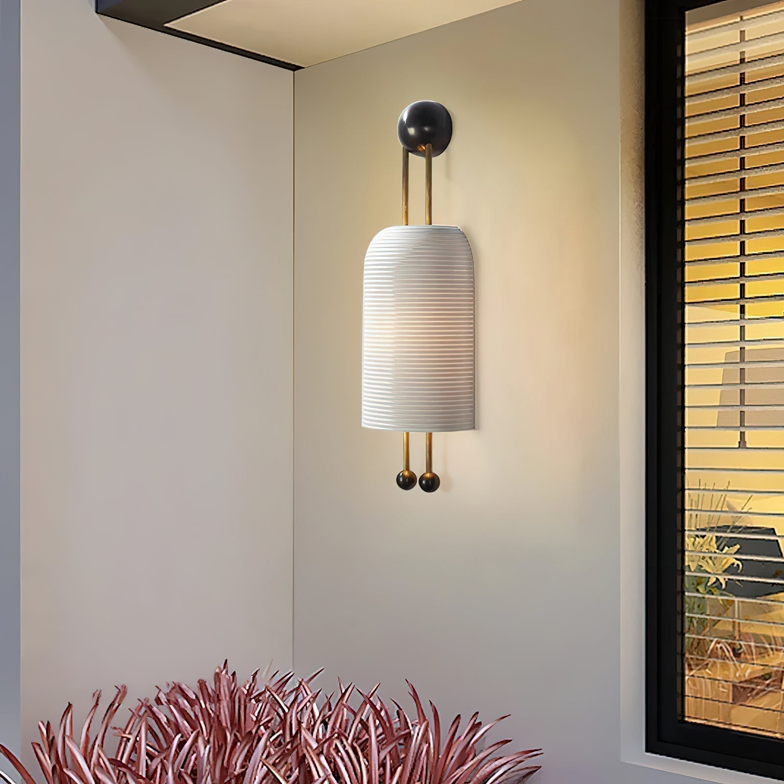 Zelaeora Modern Minimalist Glass Lantern Sconce Wall Lamp