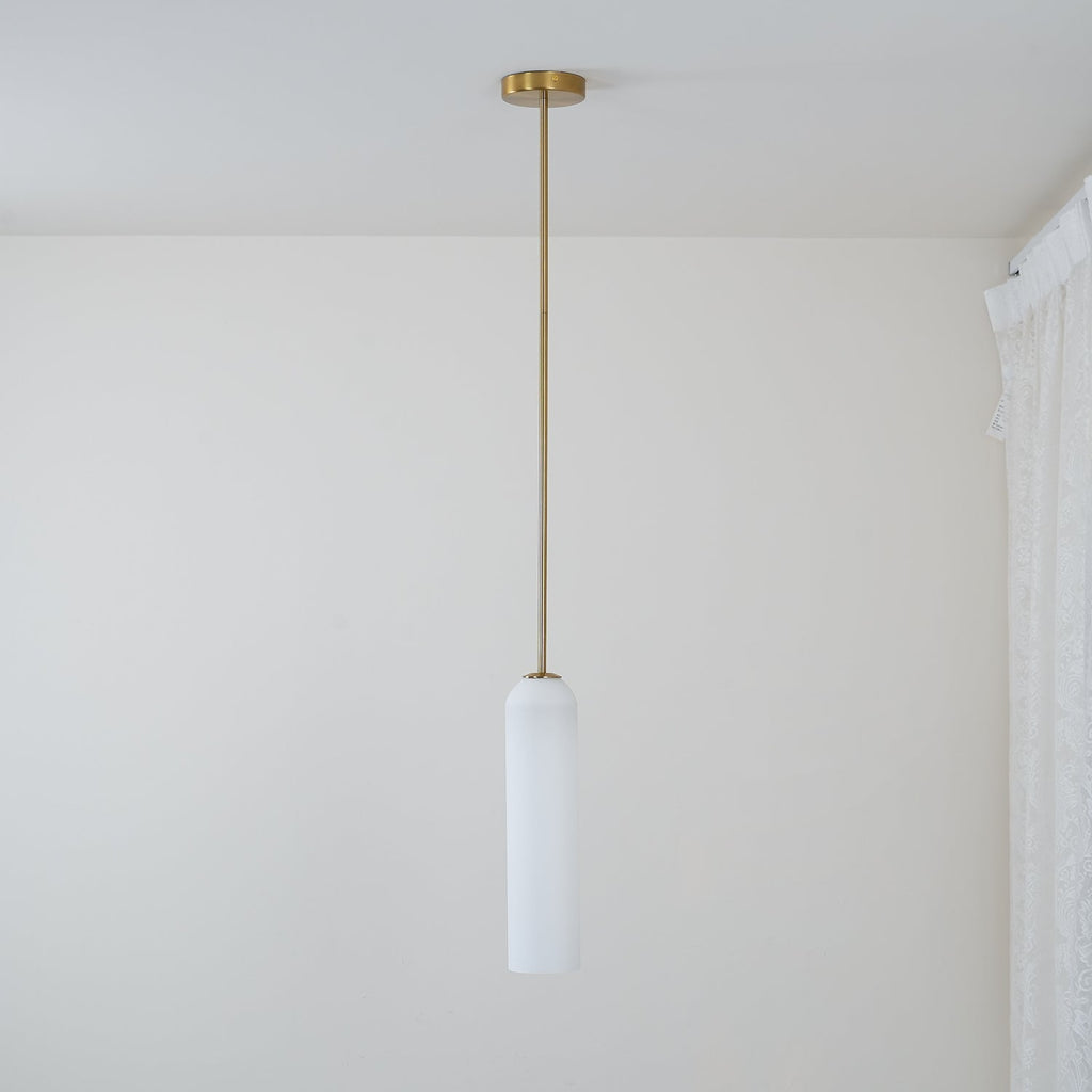 Long Tube Glass Pendant Light