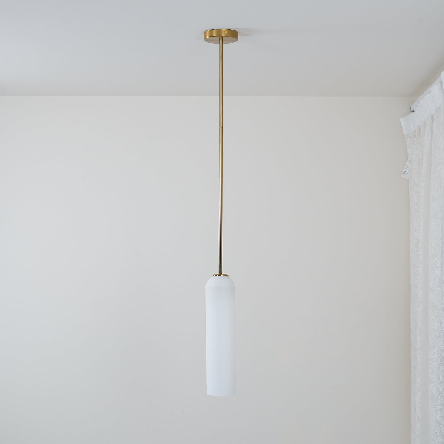 Long Tube Glass Pendant Light