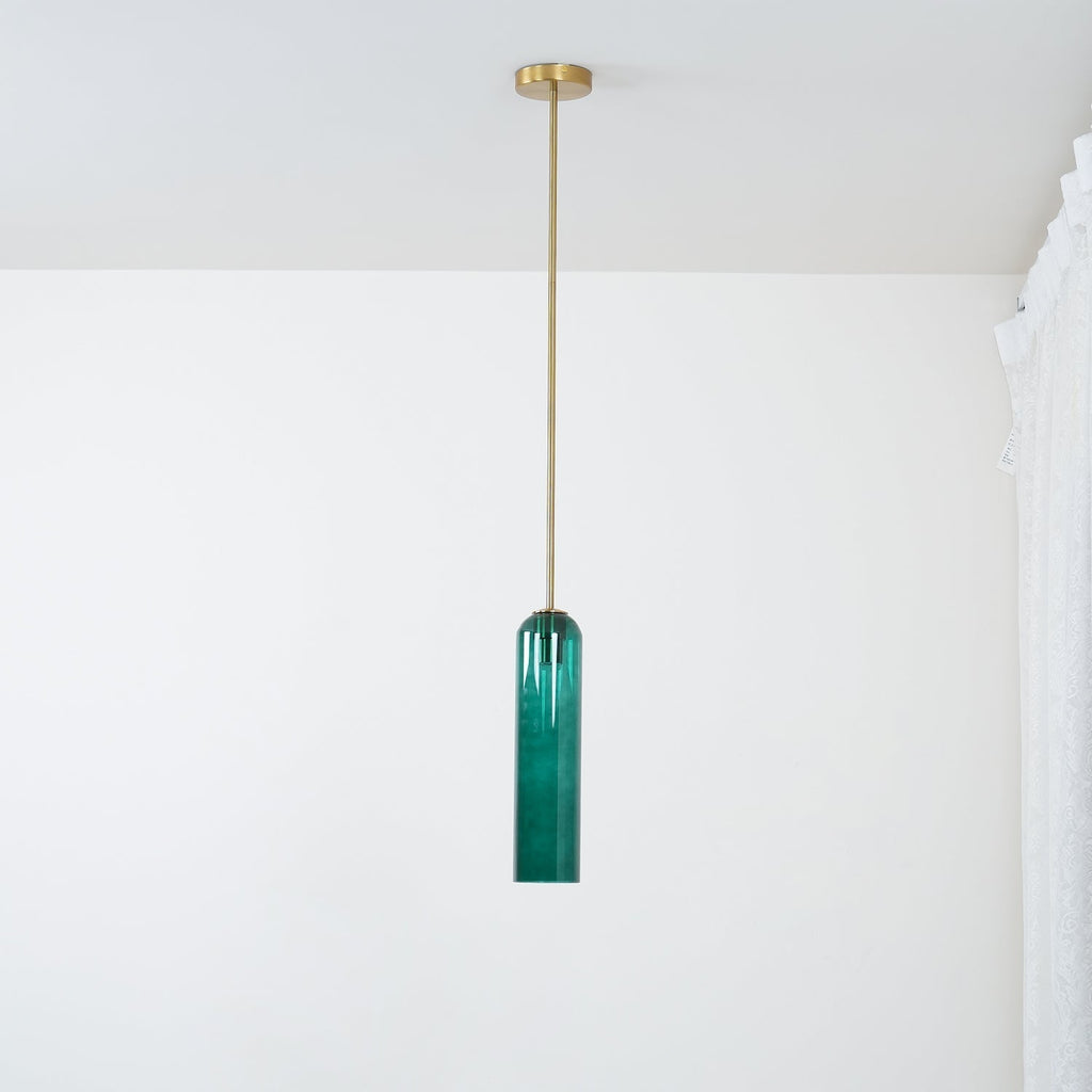 Long Tube Glass Pendant Light