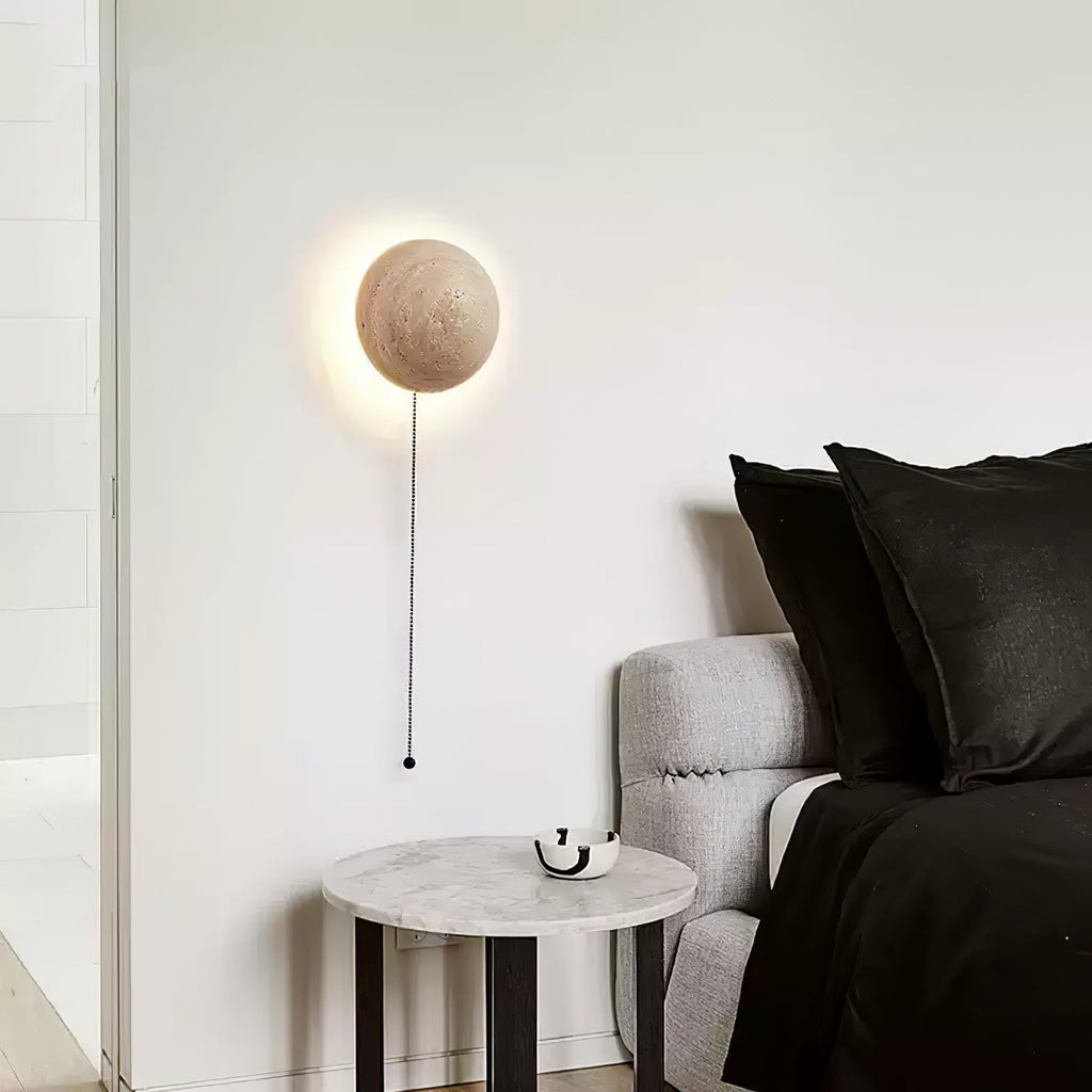 Luna Travertine Wall Light