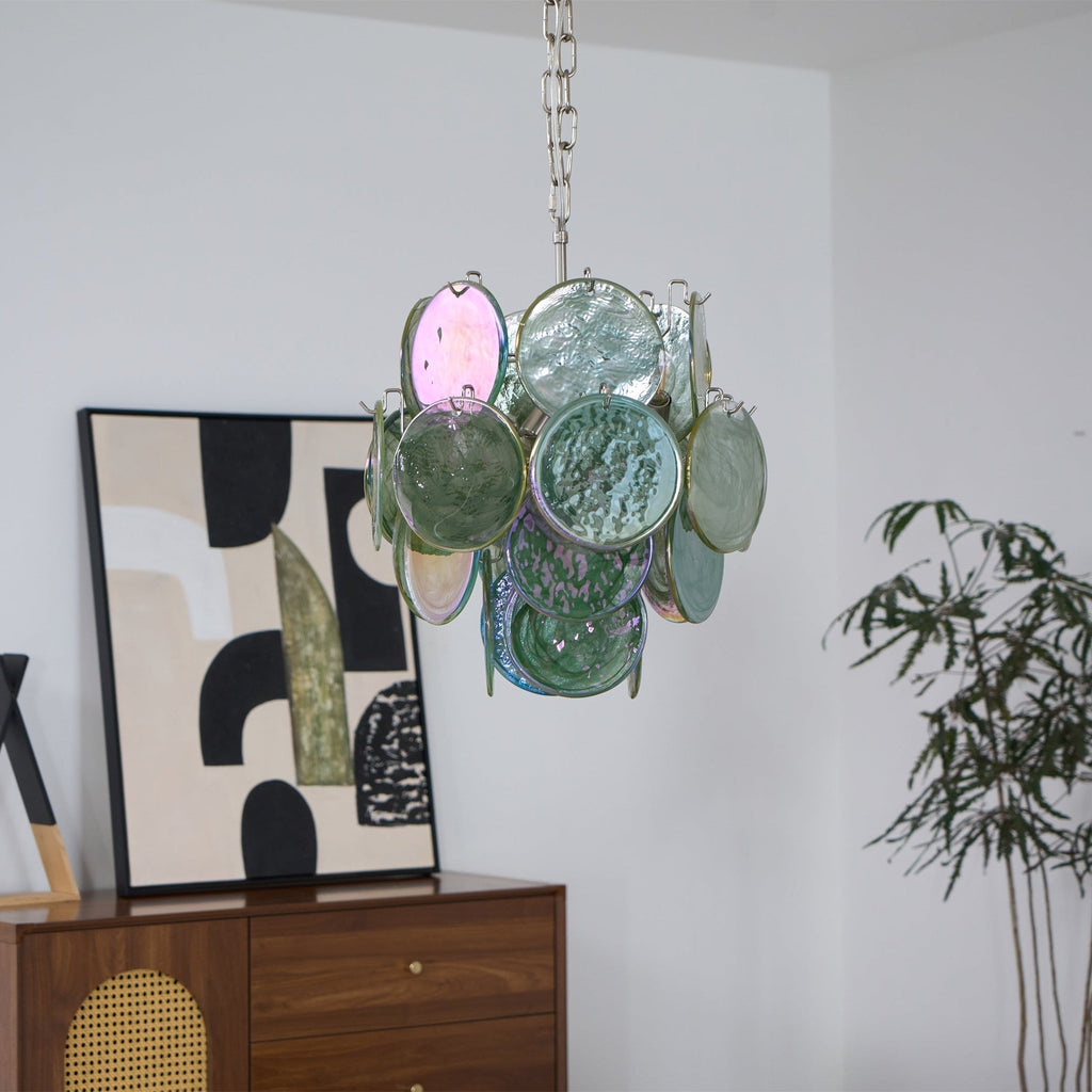 Lunaria Disc Murano Chandelier