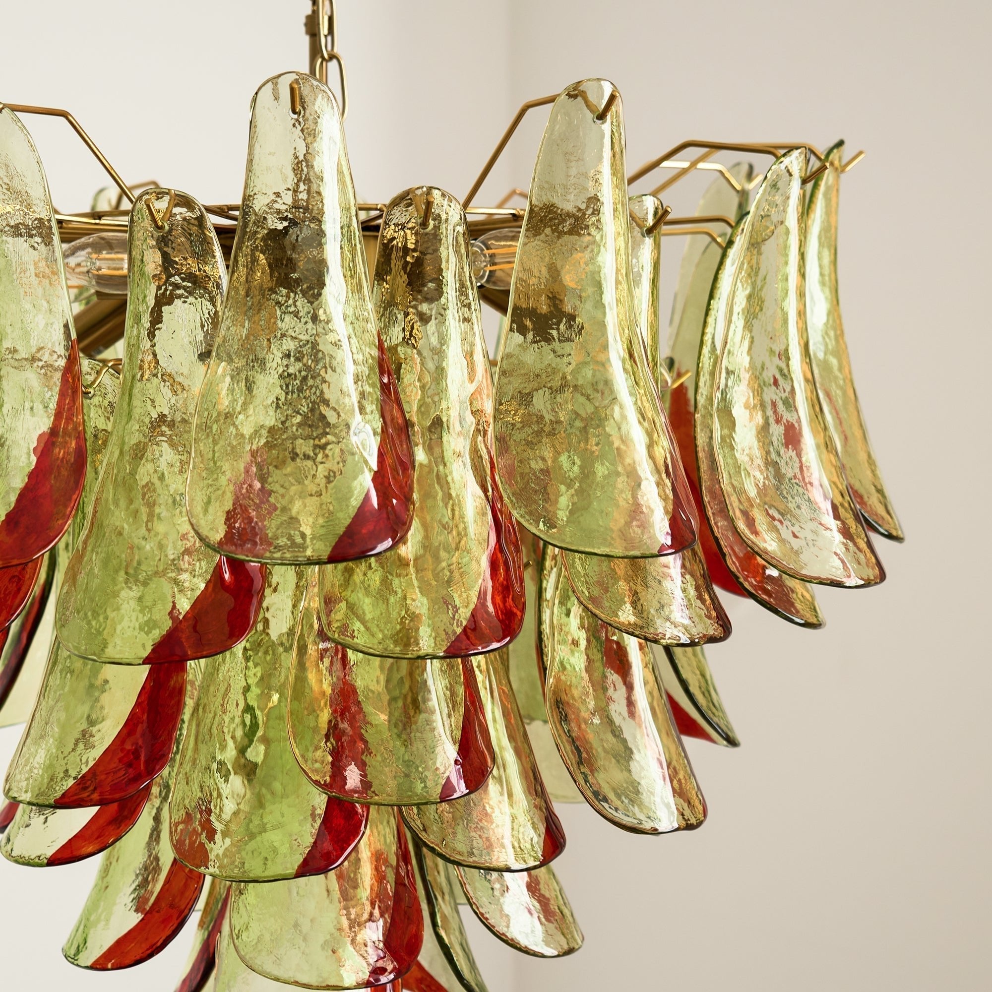 Emerald Flame Murano Glass Chandelier