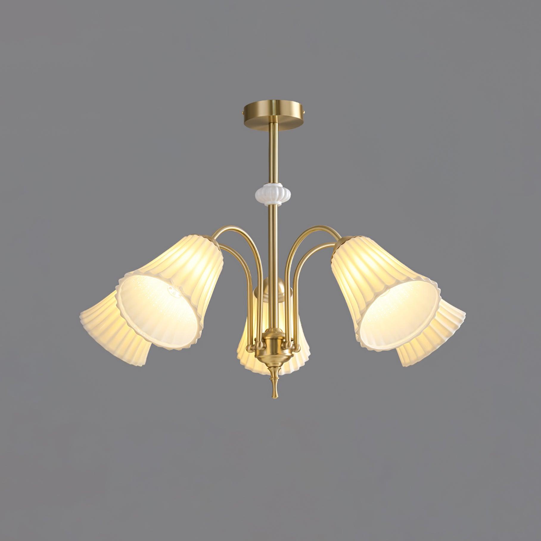 Medieval Ceramic Trumpet Chandelier
