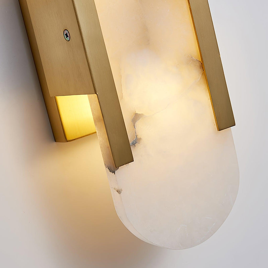 Melange Elongated Alabaster Wall Lamp