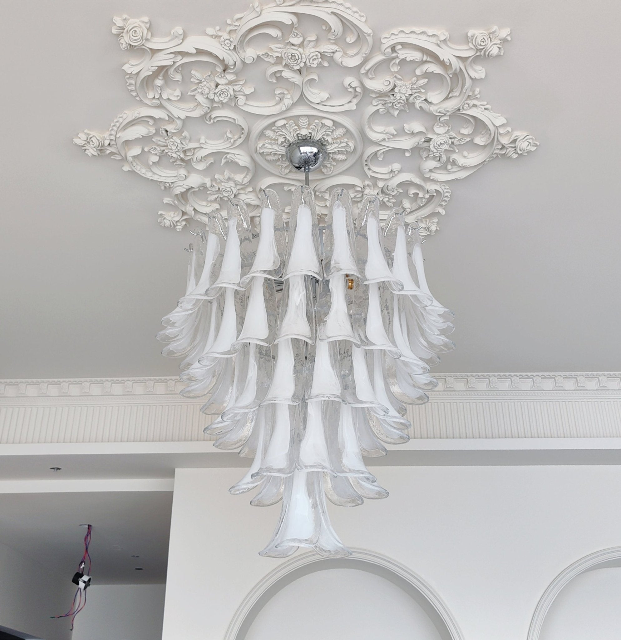 Murano Glass Petals Chandelier