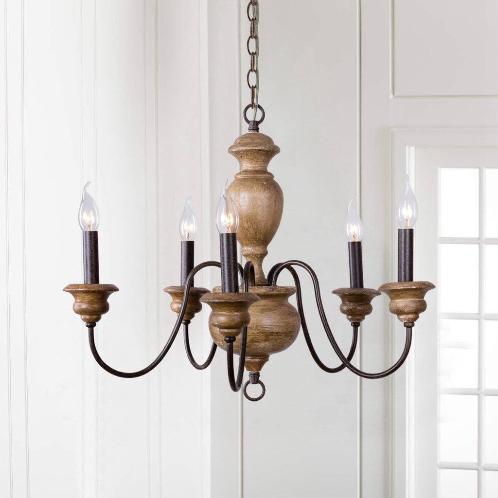 Neddy Wood Chandelier