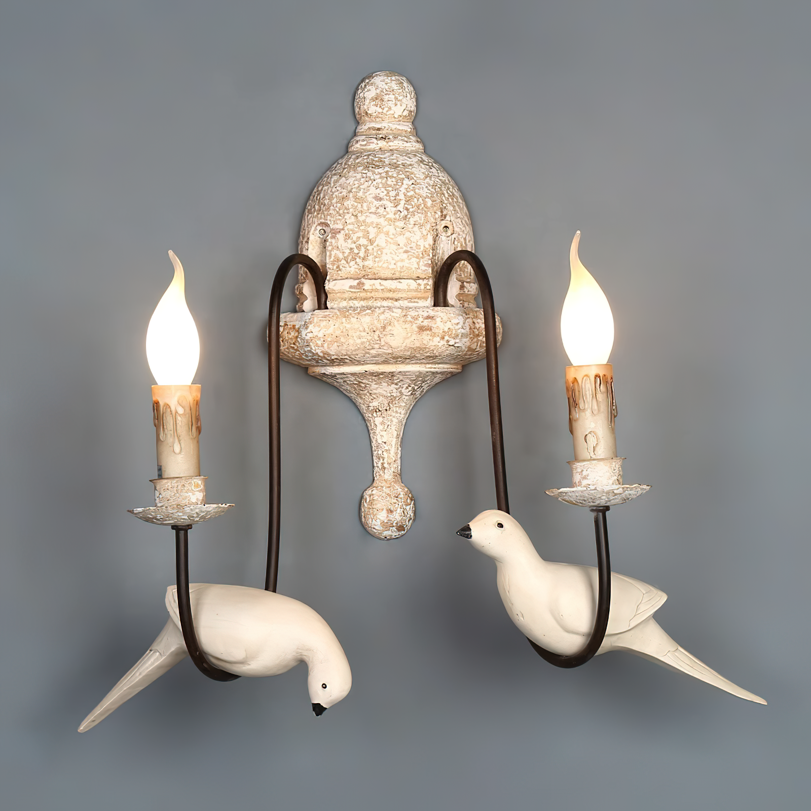 Retro Wooden Bird Wall Lamp
