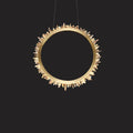 Cervine Modern Rock Crystal Ring Round Chandelier Cluster