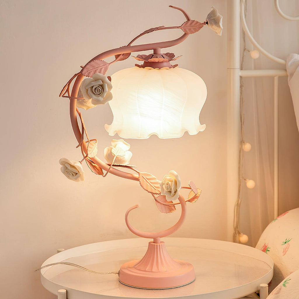 Glass Gooseneck Table Lamp 12.2 Inch