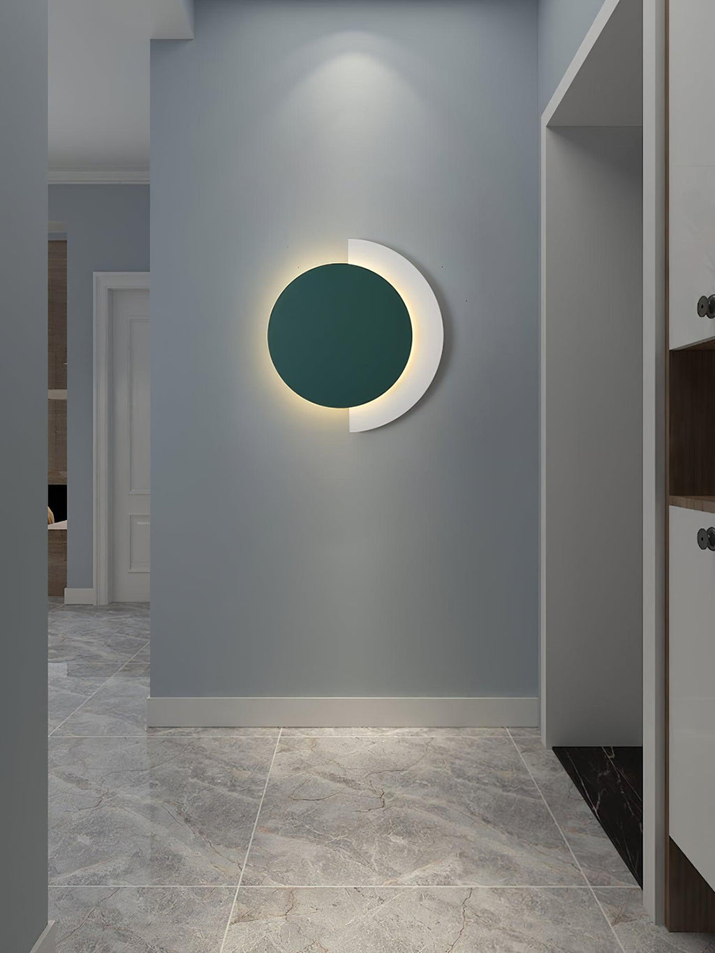 Rounded Abstract Art Sconce