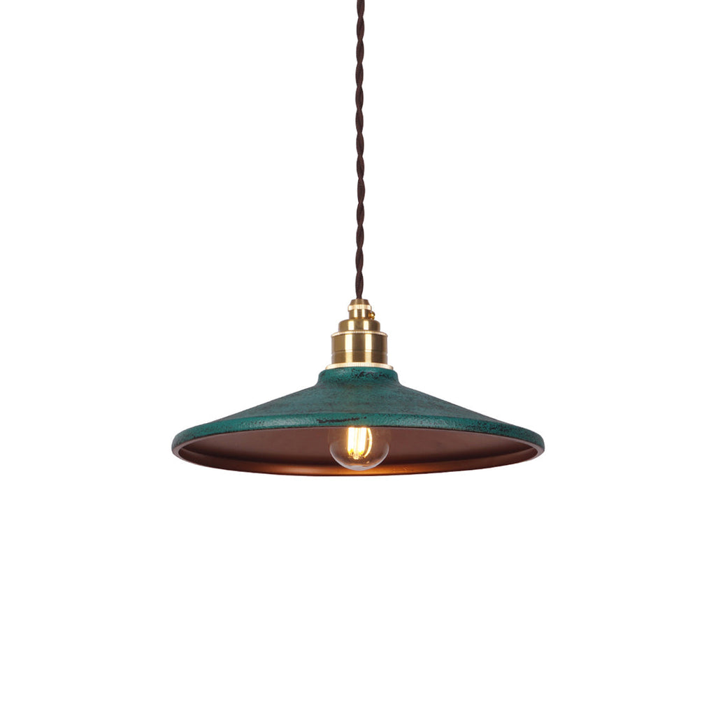 Rustic Saucer Shade Pendant Light