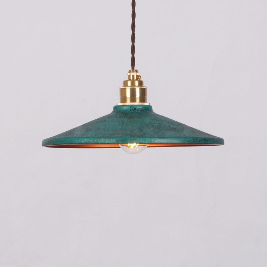 Rustic Saucer Shade Pendant Light