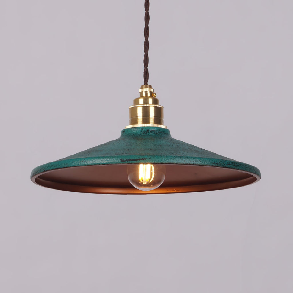 Rustic Saucer Shade Pendant Light