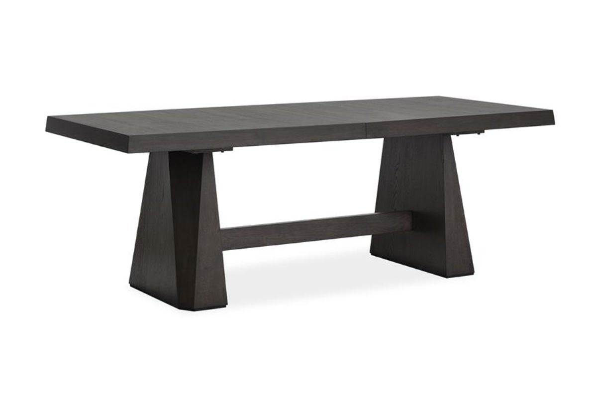Shelby Trestle Dining Table with Four Chairs and Bench