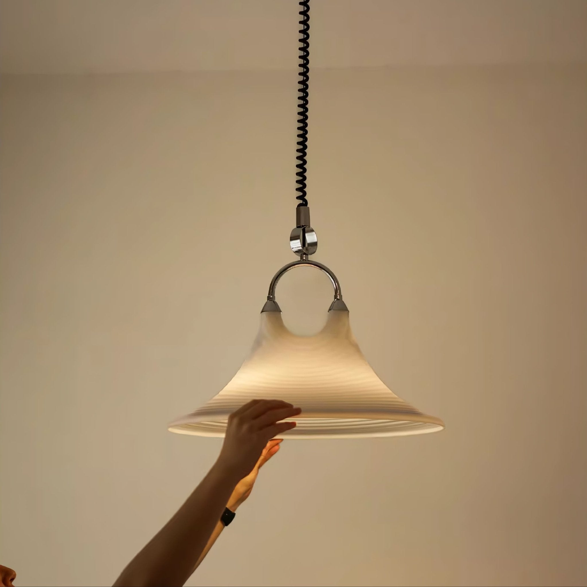 Solari Swirl Glass Pendant Light