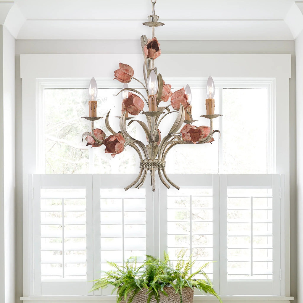 Southport Sage Rose Chandelier